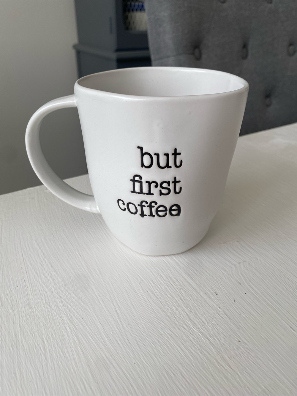 But First Coffee White Ceramic Mug - Picture 3 of 5